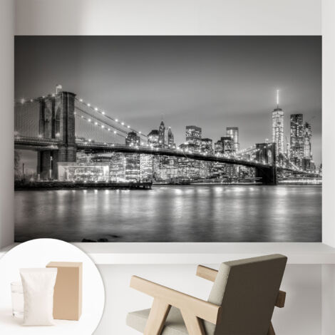 Carta Da Parati - Murale Alla Moda Decorazione - Camera Da Letto - Con Colla Gratuita Il ponte della metropoli 104x70 cm (1/5)