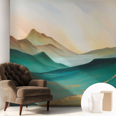 Carta Da Parati Non Tessuto - Con Colla Gratuita - Con Motivi Moderni - Design Elegante Per Pareti Paesaggio tranquillo 250x250 cm (1/5)