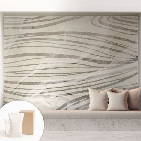 Carta Da Parati - Murale Alla Moda Decorazione - Camera Da Letto - Con Colla Gratuita Linee ondulate 208x146 cm (1/5)