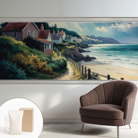 Carta Da Parati In Vlies Decorativa Per Pareti - Con Motivi Moderni - Con Colori Intensi - Per Ufficio Case sulla scogliera 250x104 cm (1/5)