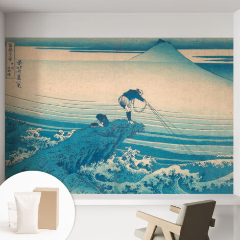 Carta Da Parati In Vlies Decorativa Per Pareti - Con Motivi Moderni - Con Colori Intensi - Per Ufficio Scena marina 152x104 cm (1/5)