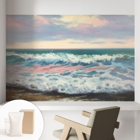 Carta Da Parati Non Tessuto - Con Colla Gratuita - Con Motivi Moderni - Design Elegante Per Pareti Paesaggio marino 104x70 cm (1/5)