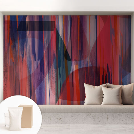 Carta Da Parati - Mural - Con Sala Da Pranzo - Camera Da Letto - Cameretta - Con Colla Gratuita Strisce arcobaleno 208x146 cm (1/5)