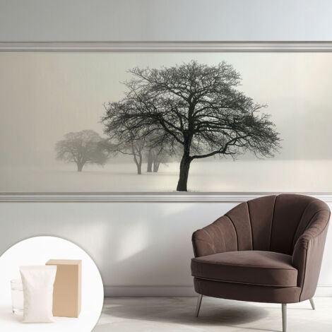 Carta Da Parati In Vlies Decorativa Per Pareti - Con Motivi Moderni - Con Colori Intensi - Per Ufficio Alberi invernali 250x104 cm (1/5)