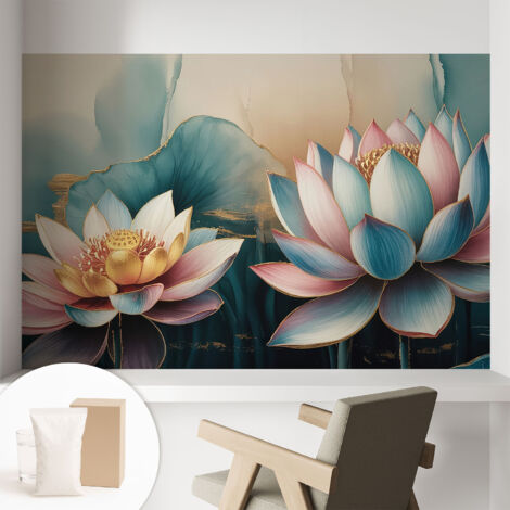 Carta Da Parati - Murale Alla Moda Decorazione - Camera Da Letto - Con Colla Gratuita Loti dell'armonia 104x70 cm