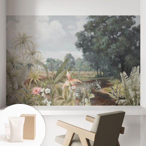 Carta Da Parati - Murale Alla Moda Decorazione - Camera Da Letto - Con Colla Gratuita Paesaggio esotico 104x70 cm (1/5)