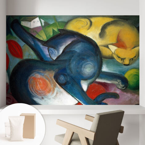 Carta Da Parati In Vlies - Fotomurale - Decorazione Paretie - Per Camera Da Letto - Per Soggiorno - Con Colla Gratuita Arte del gatto 104x70 cm (1/5)