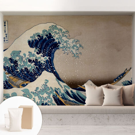 Carta Da Parati In Vlies Decorativa Per Pareti - Con Motivi Moderni - Con Colori Intensi - Per Ufficio Onda drammatica 208x146 cm (1/5)