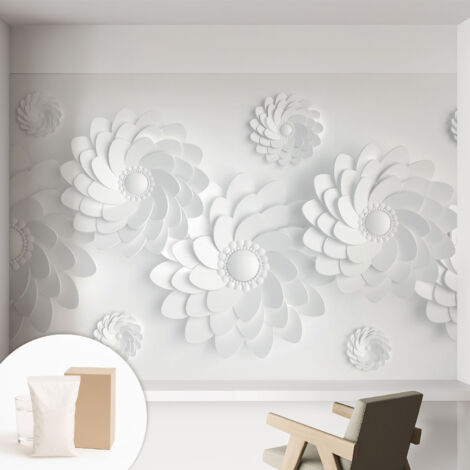 Carta Da Parati - Murale Alla Moda Decorazione - Camera Da Letto - Con Colla Gratuita Eleganza floreale 152x104 cm (1/5)