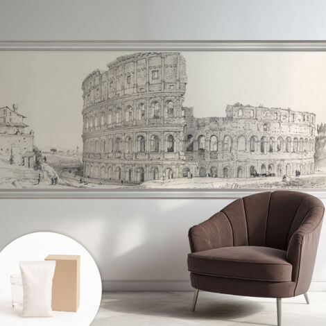 Carta Da Parati - Non Tessuto - Con Colla Inclusa - Per Interni - Ecologica - Con Ingresso - Soggiorno Antiche rovine 250x104 cm (1/5)