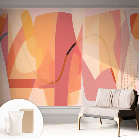 Carta Da Parati Non Tessuto - Di Alta Qualità Per Il Soggiorno La Cucina - Tendenze Moderne - Vlies Ecologico Astrazione colorata 312x219 cm (1/5)