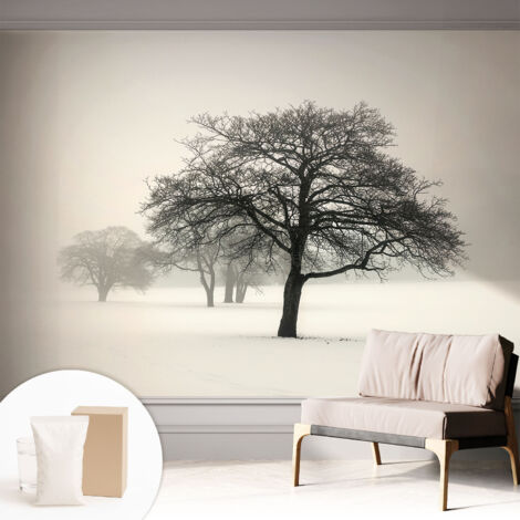 Carta Da Parati In Vlies Decorativa Per Pareti - Con Motivi Moderni - Con Colori Intensi - Per Ufficio Alberi invernali 312x219 cm (1/5)