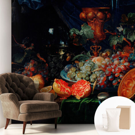 Carta Da Parati - Murale Alla Moda Decorazione - Camera Da Letto - Con Colla Gratuita Abbondanza di frutta 250x250 cm (1/5)