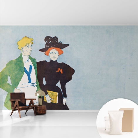 Fototapete - Tapete Vliestapete mit Kleber - Wandtapete Moderne Wandbild Schlafzimmer Wohnzimmer Retro-Stil 416x254 cm (1/5)
