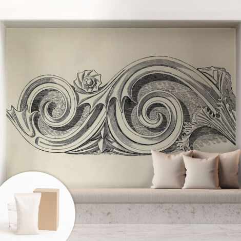Carta Da Parati - Murale Alla Moda Decorazione - Camera Da Letto - Con Colla Gratuita Ornamento per piante 208x146 cm (1/5)