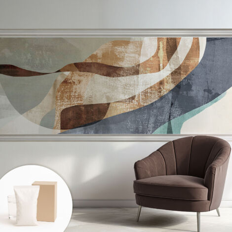 Carta Da Parati Non Tessuto - Con Colla Inclusa per Camera da Letto - Facile da Applica - Motivo decorativo Composizione astratta 250x104 cm (1/5)