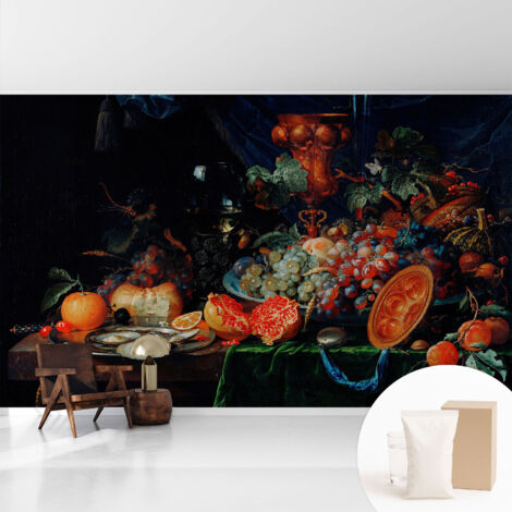Tapete Vliestapete mit Kleber für Wohnzimmer Schlafzimmer Küche - Wanddekoration Fruchtige Fülle 416x254 cm (1/5)