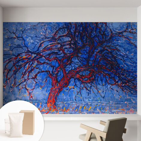 Carta Da Parati Non Tessuto - Con Colla Inclusa per Camera da Letto - Facile da Applica - Motivo decorativo Albero della Fiamma 152x104 cm (1/5)