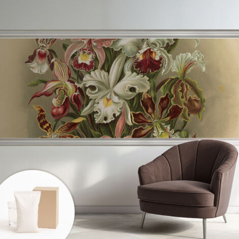 Carta Da Parati - Murale Alla Moda Decorazione - Camera Da Letto - Con Colla Gratuita Eleganza floreale 250x104 cm (1/5)