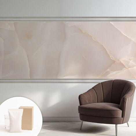 Carta Da Parati In Vlies - Fotomurale - Decorazione Paretie - Per Camera Da Letto - Per Soggiorno - Con Colla Gratuita Marmo rosa 250x104 cm (1/5)