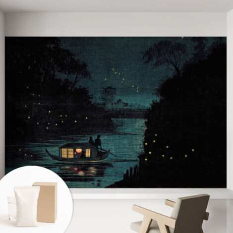 Carta Da Parati Facile Da Installare - Vlies Per Arredamento Interno - Per Pareti - Stile Moderno - Con Colla Gratuita Luci serali 152x104 cm (1/5)