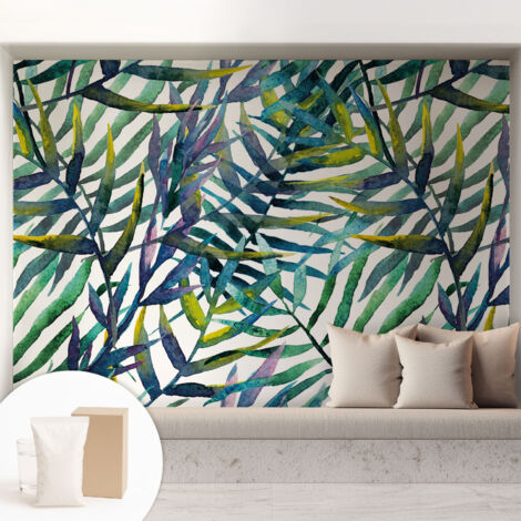 Carta Da Parati - Murale Alla Moda Decorazione - Camera Da Letto - Con Colla Gratuita Vegetazione esotica 208x146 cm (1/5)