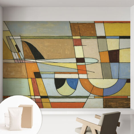 Carta Da Parati Non Tessuto - Di Alta Qualità Per Il Soggiorno La Cucina - Tendenze Moderne - Vlies Ecologico Armonia geometrica 152x104 cm (1/5)
