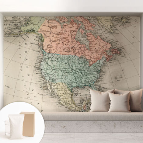 Carta Da Parati In Vlies - Fotomurale - Decorazione Paretie - Per Camera Da Letto - Per Soggiorno - Con Colla Gratuita Mappa storica 208x146 cm (1/5)