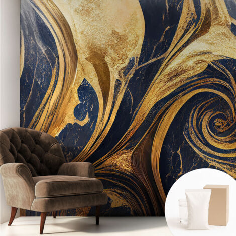 Carta Da Parati - Mural - Con Sala Da Pranzo - Camera Da Letto - Cameretta - Con Colla Gratuita Motivi marmorizzati 250x250 cm (1/5)