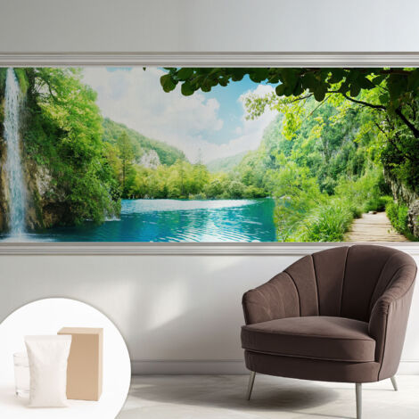 Carta Da Parati - Non Tessuto - Con Colla Inclusa - Per Interni - Ecologica - Con Ingresso - Soggiorno Oasi naturale 250x104 cm (1/5)