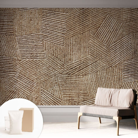 Carta Da Parati Non Tessuto - Di Alta Qualità Per Il Soggiorno La Cucina - Tendenze Moderne - Vlies Ecologico Linee strutturali 312x219 cm (1/5)