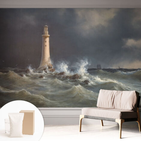 Carta Da Parati In Vlies Decorativa Per Pareti - Con Motivi Moderni - Con Colori Intensi - Per Ufficio tempeste marine 312x219 cm (1/5)