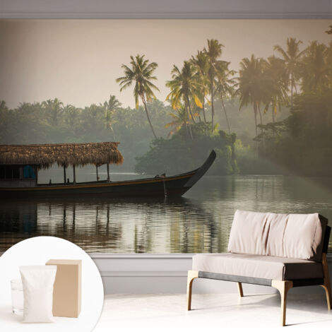 Carta Da Parati Non Tessuto - Con Colla Inclusa per Camera da Letto - Facile da Applica - Motivo decorativo Paradiso tropicale 312x219 cm (1/5)