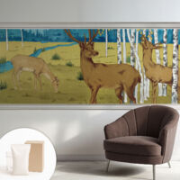 Carta Da Parati In Vlies Decorativa Per Pareti - Con Motivi Moderni - Con Colori Intensi - Per Ufficio Armonia della foresta 250x104 cm