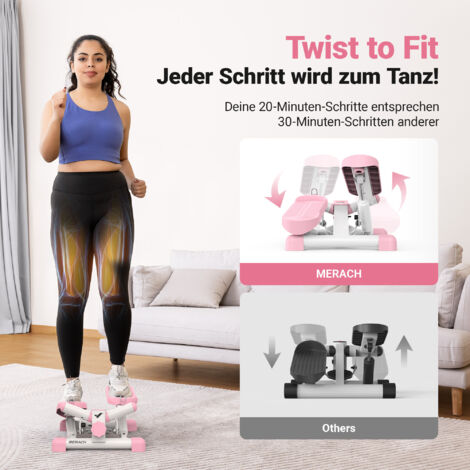 Stepper 2 En 1 MERACH Mini Swing Silencieux 150kg Avec Cordes - Fitness Maison