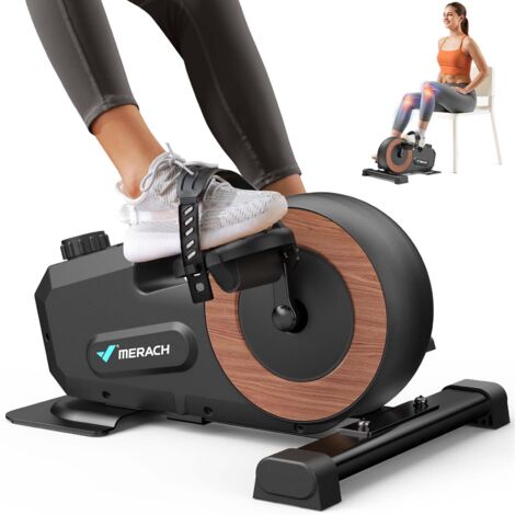 MERACH Mini Pedaltrainer – 8-Stufen Magnetwiderstand, leise 5 dB, LCD-Display & Anti-Rutsch-Basis, bis 100 kg, vormontiert