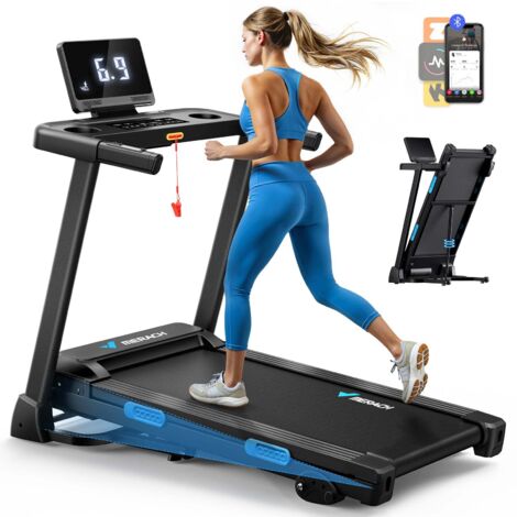 MERACH Klappbares elektrisches Laufband – bis 12 km/h, leiser Motor, LED-Anzeige, APP & Tablet-Halter, bis 136 kg