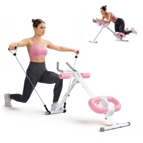 Bauchmuskeltrainer Für Zuhause Mit LCD-Display - 3 Winkel, 5 Höhen, 150kg Belastbar, Multifunktionales Ganzkörper-Training