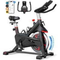 MERACH Leises Magnetischer Heimtrainer, Fitnessbike für Zuhause mit LCD, Tablet-Halter, 0–100 % Widerstand, bis 180 kg