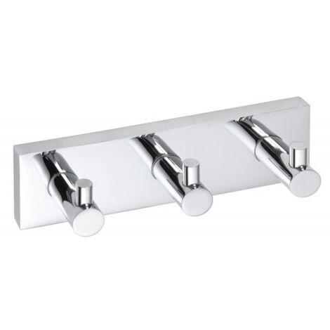 Patère triple en laiton chromé BETA 18,5cm x5,5cm x5 cm (1/2)