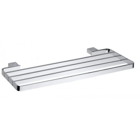 Etagère rectangulaire, porte-serviettes VIA en chrome 50 x2 x20,5 cm (1/4)