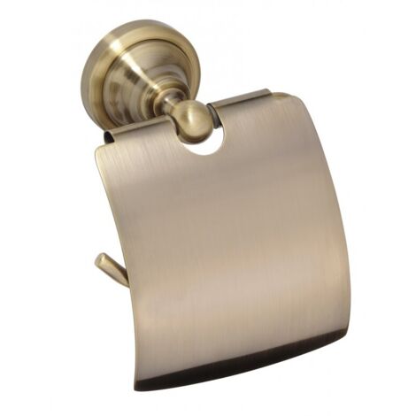 Dérouleur papier toilette avec couvercle RETRO bronze 14x15x10cm (1/5)