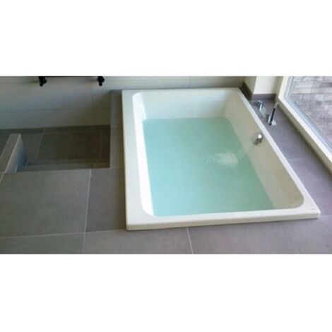 Baignoire duo acrylique 180x120 cm – Surface non poreuse – Écoulement central – Capacité 335 litres – Pieds réglables 11-17 cm – Riho - cm-AAB2BD-Gris-120