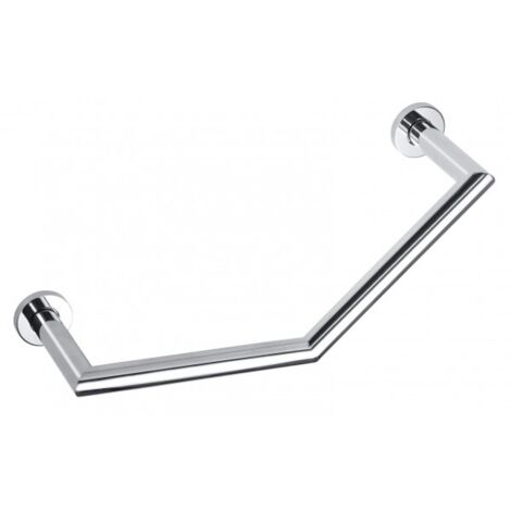 Barre de maintien coudée OMEGA laiton chromé 40x25x8 cm (1/2)