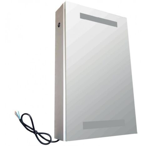 Armoire miroir de salle de bain avec lumière LED 61x38x12 cm (1/4)