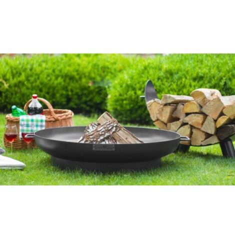 Brasero de jardin DUBAI en acier 80 cm – Bol concave pour torréfaction sécurisée – Accessoire barbecue sur trépied - 80cm--