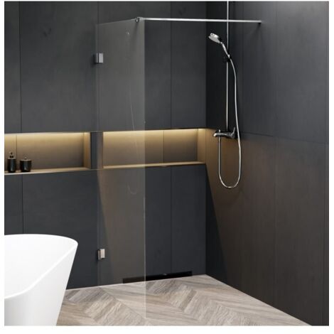 Paroi de douche walk-in SCANDIC NXT 400 RIHO 160x200 cm à charnières chromées (1/2)