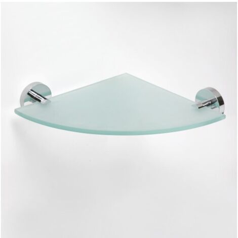 Etagère, tablette de coin en verre OMEGA 25,5x5,5x25,5cm (1/3)