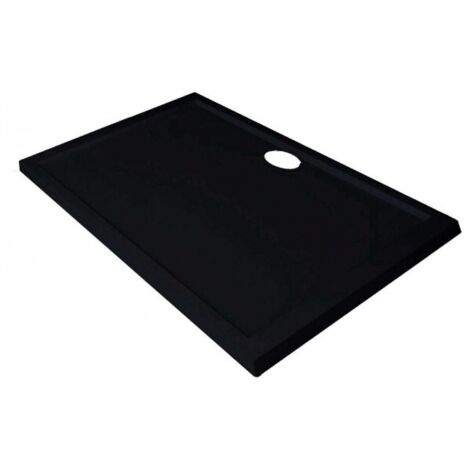 Receveur de douche NOVELLINI OLYMPIC noir 120x90 cm avec bonde H 4,5cm (1/4)