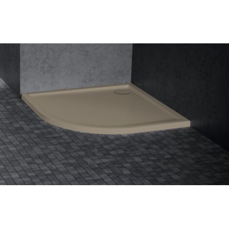 Receveur de douche ¼ de cercle NOVELLINI VICTORY beige 90x90 cm H 4,5cm (1/4)